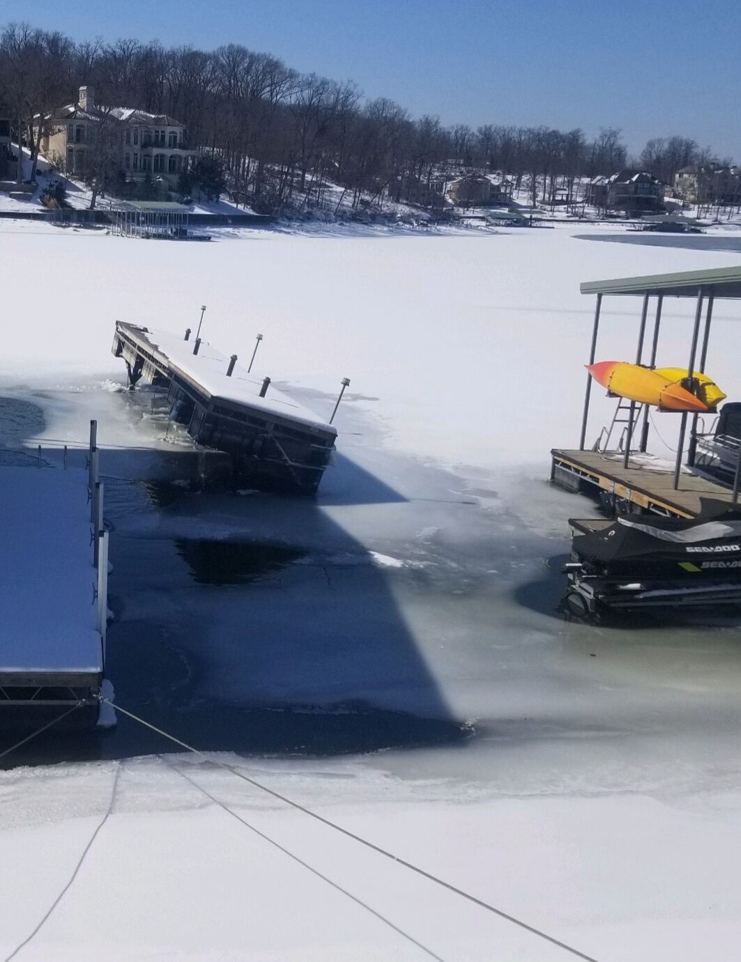 Frozen walkway
